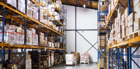 An interior of a warehouse PU8 JFBB